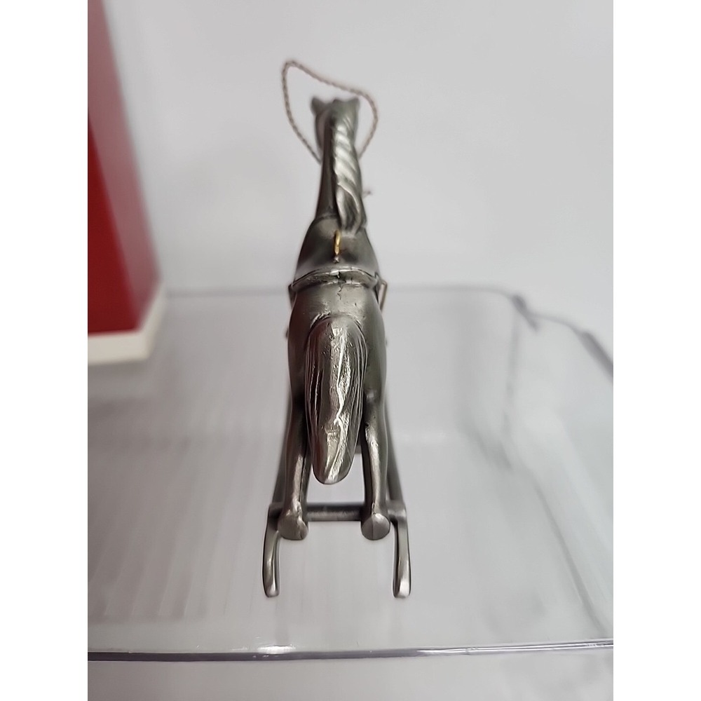 Hallmark 1995 Pewter Rocking Horse Ornament 15th Anniversary QX6167 Boxed - Picture 5 of 8